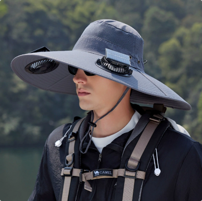 Solar Fan Rechargeable Brim Hat